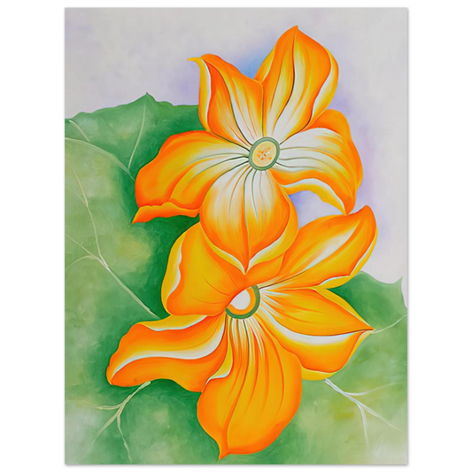 Georgia O'Keeffe - Squash Blossoms Fine Art Poster - 13x18 cm / 5x7 inches