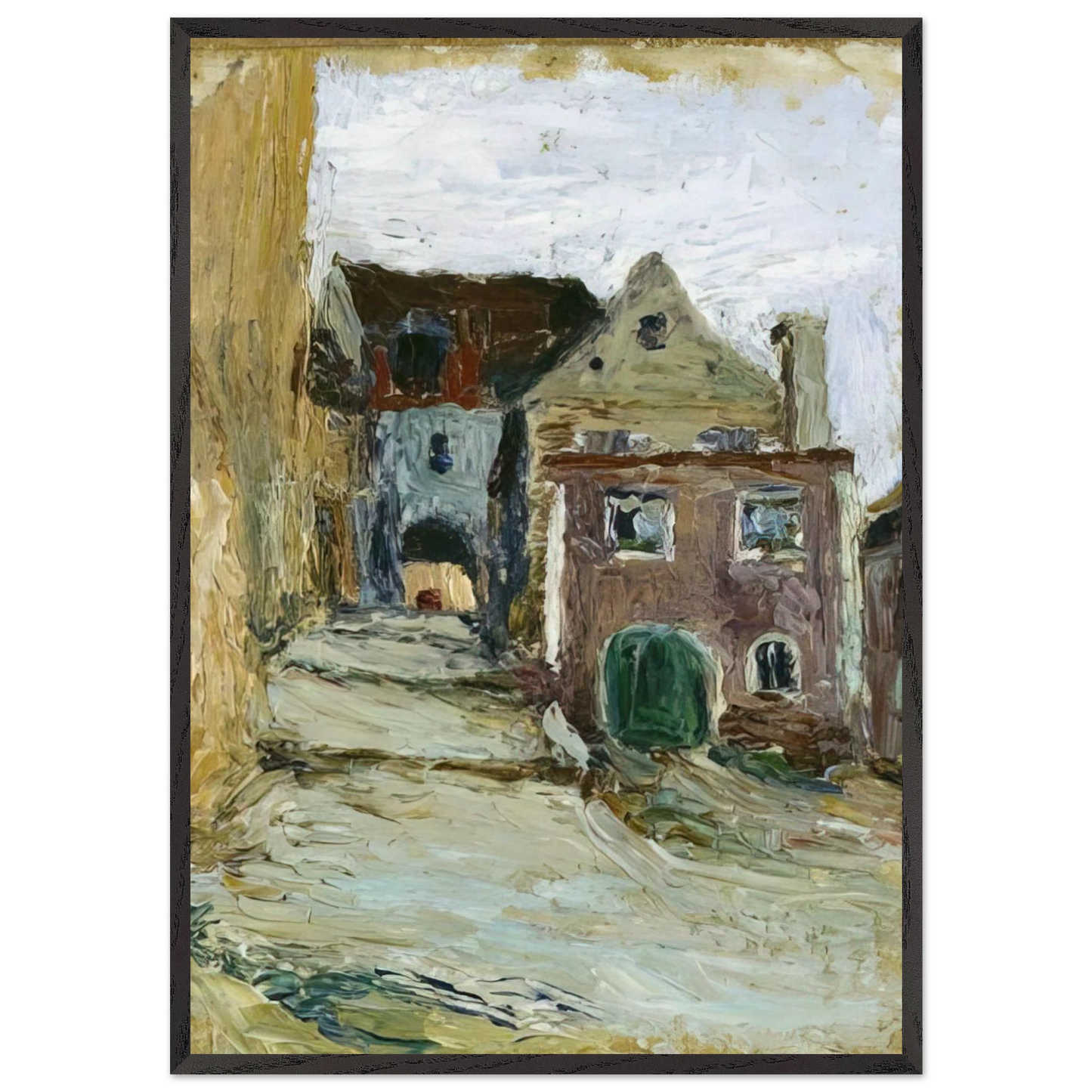 KALMUNZ - Gabriele Munter 70x100 cm / 28x40 inches Framed Art Print – Black Wooden Frame