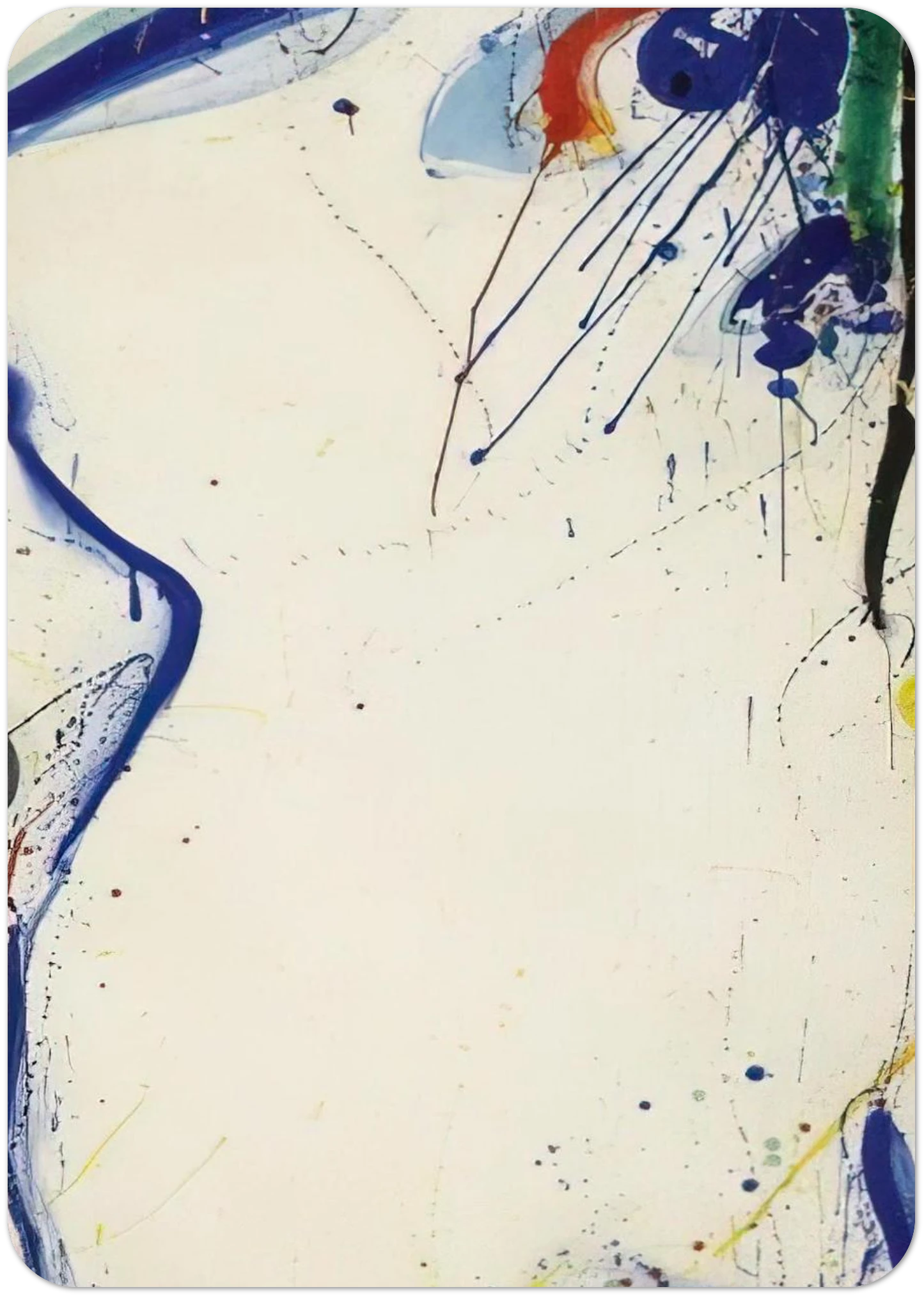 Eye of Zengai By Sam Francis Pack of 10 Post Cards | Sam Francis Post Cards | A6 (10.5 x 14.8 cm) - 4.1 x 5.8 inches