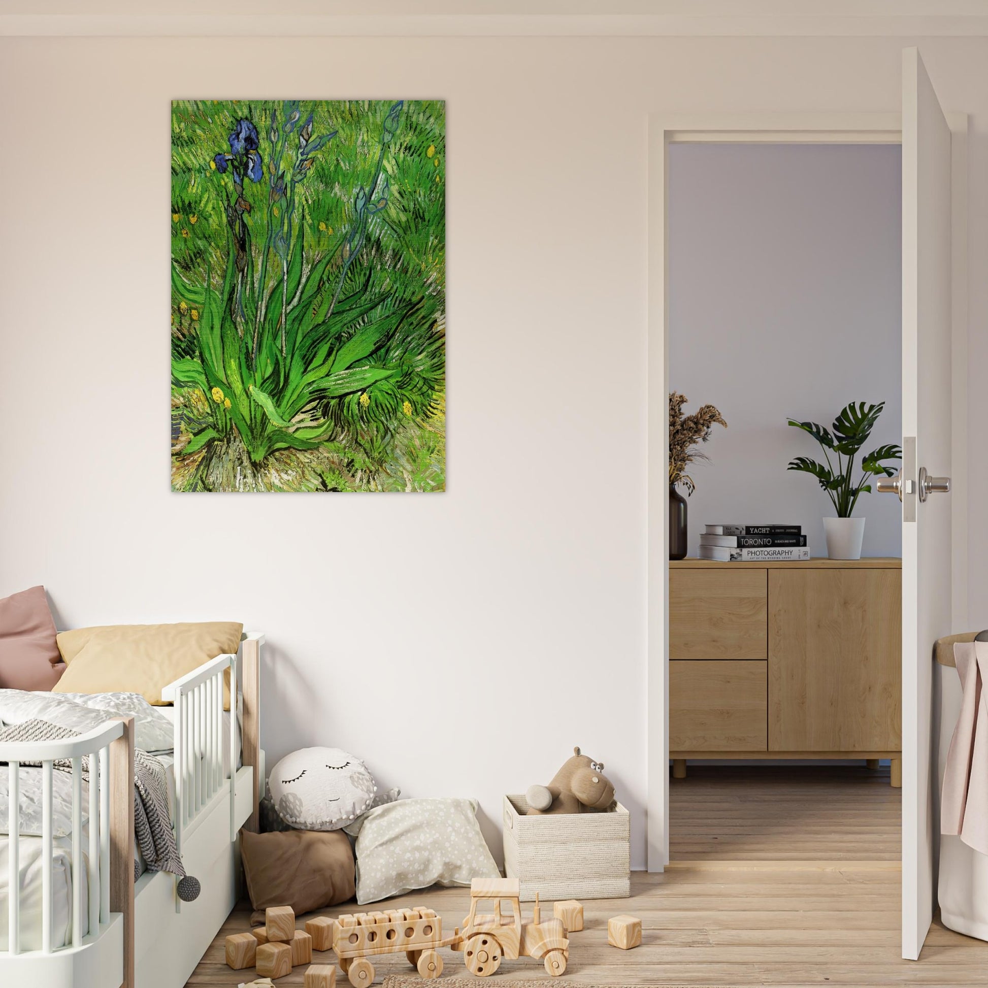 The Iris - Vincent van Gogh Brushed Aluminum Print - 70x100 cm / 28x40 inches | Vincent van Gogh Aluminum Print | Vincent van Gogh Prints