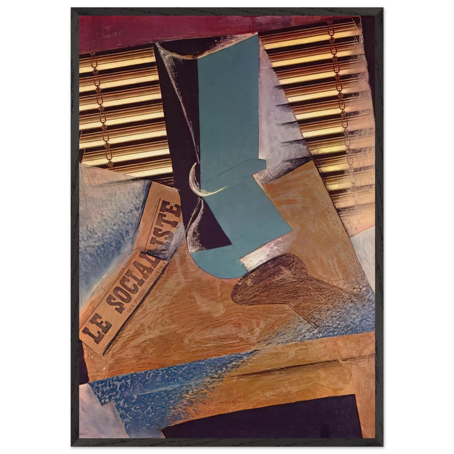 THE SUNBLIND 1914 - Juan Gris Framed Art Print – Black Wooden Frame - Default Title - -Framed Art Print