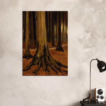 Girl in the Woods - Vincent van Gogh Brushed Aluminum Print - 70x100 cm / 28x40 inches | Vincent van Gogh Aluminum Print | Vincent van Gogh Prints