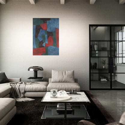 Composition abstraite - 1958 - Serge Poliakoff Brushed Aluminum Print - 70x100 cm / 28x40 inches | Serge Poliakoff Aluminum Print | Serge Poliakoff Prints