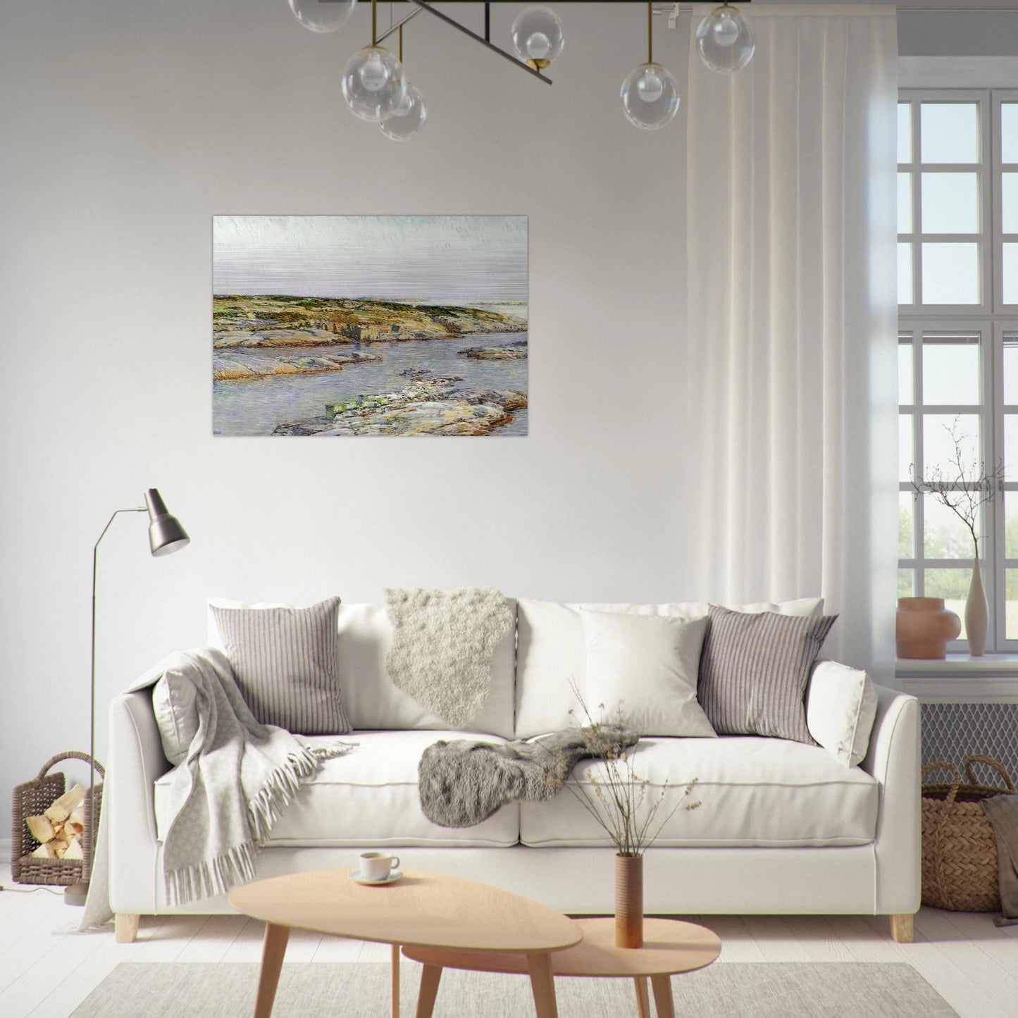 Summer Afternoon, Isles of Shoals - Childe Hassam Brushed Aluminum Print - 70x100 cm / 28x40 inches | Childe Hassam Aluminum Print | Childe Hassam Prints