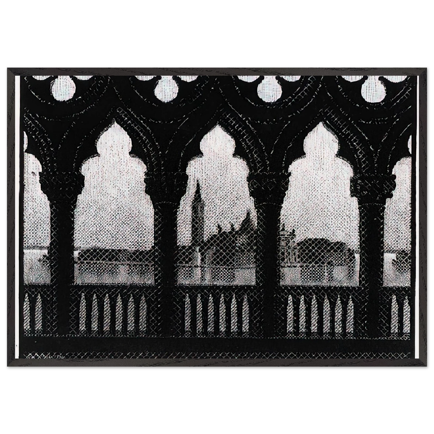 VENICE OCTOBER 1936 1936 - MC Escher Framed Art Print – Black Wooden Frame - Default Title - -Framed Art Print