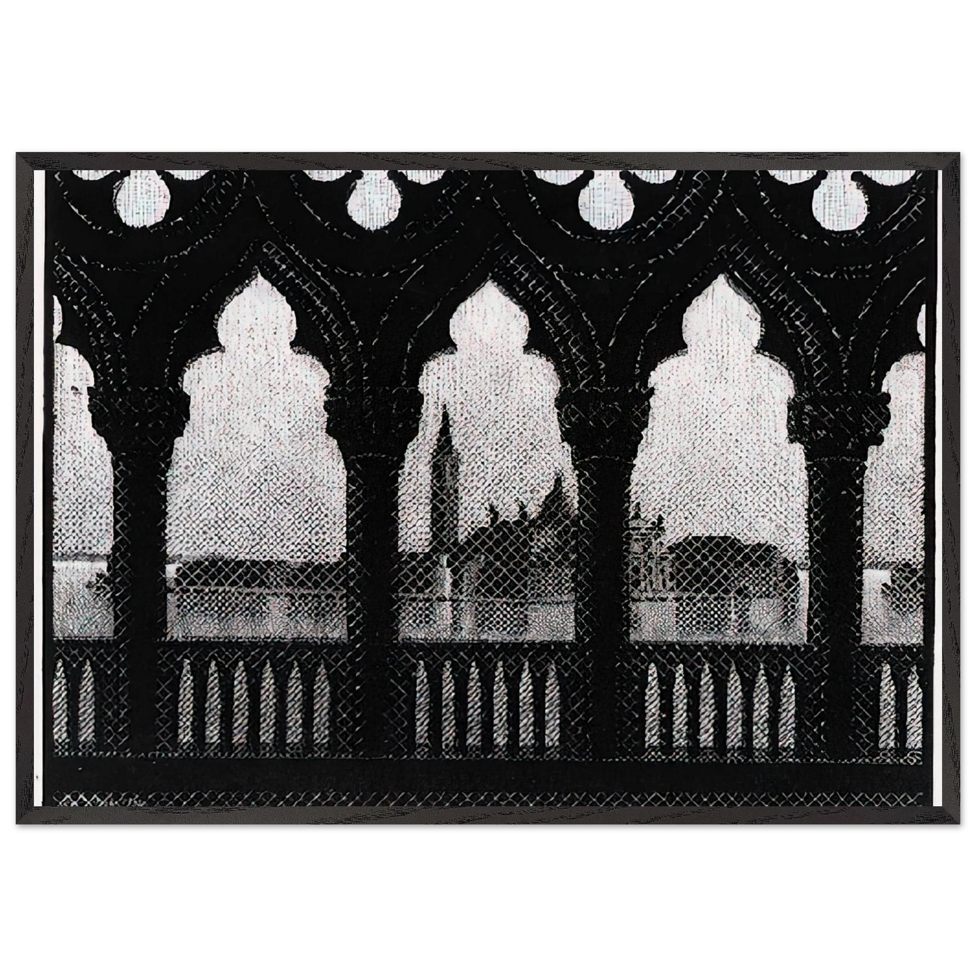 VENICE OCTOBER 1936 1936 - MC Escher Framed Art Print – Black Wooden Frame - Default Title - -Framed Art Print