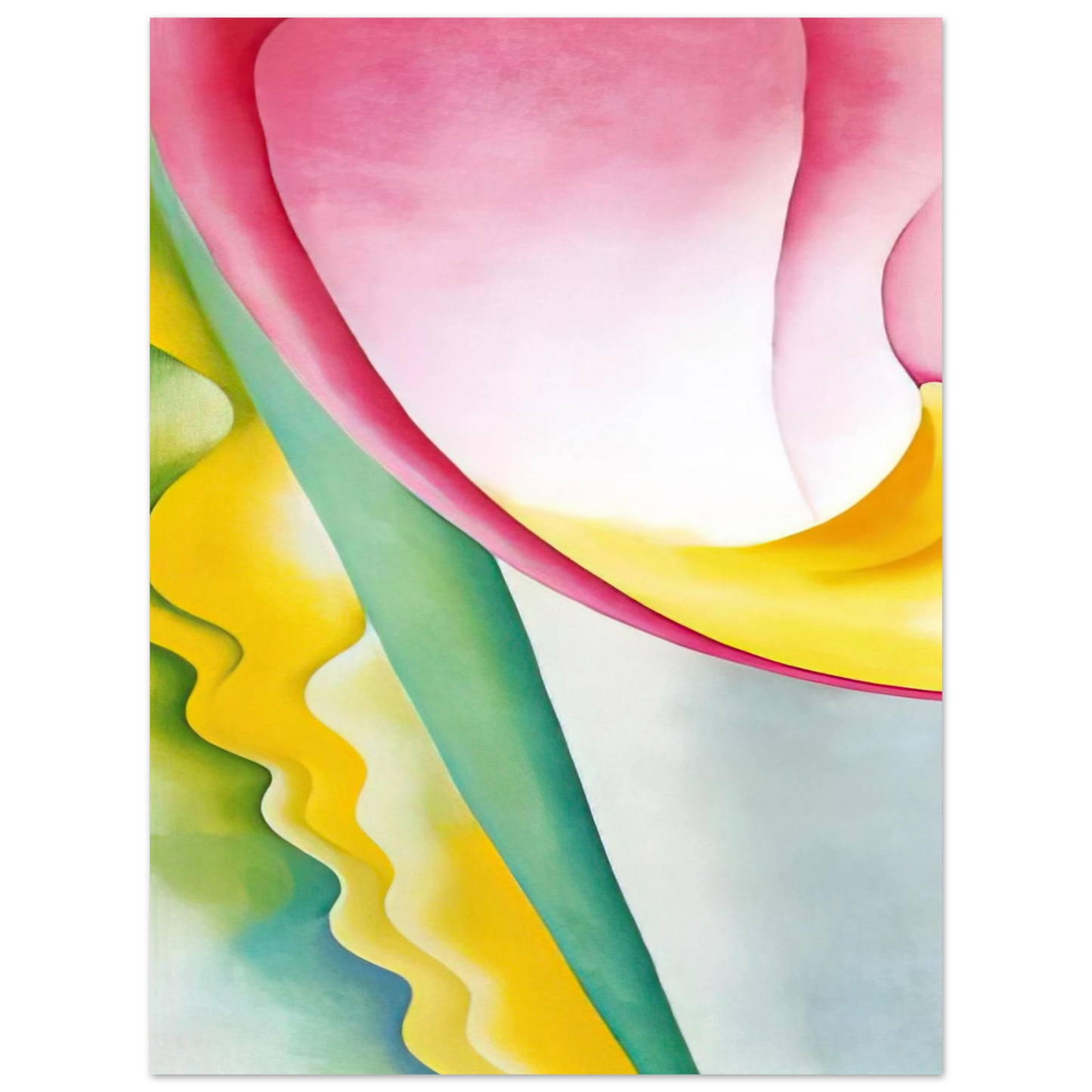 Georgia O'Keeffe - Abstraction No. 77  Tulip  Fine Art Poster - 13x18 cm / 5x7 inches