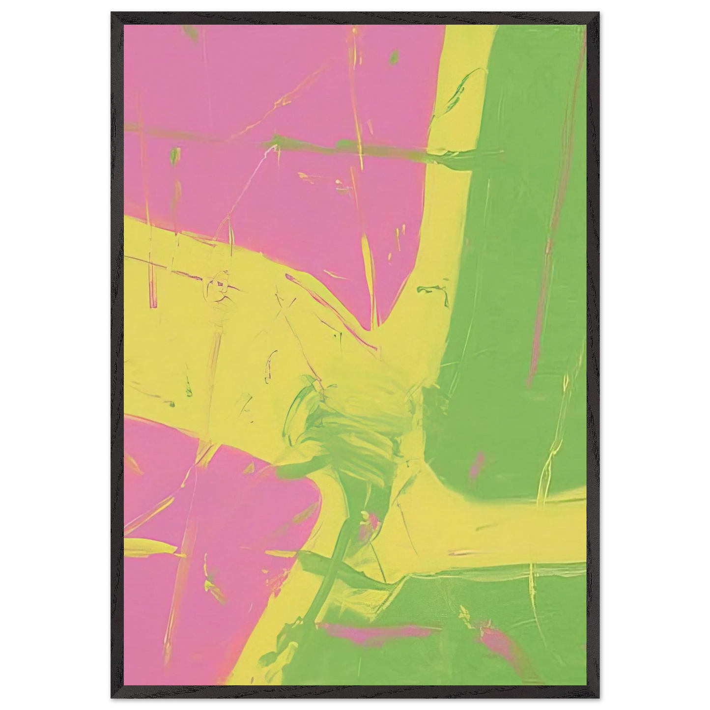 Untitled - 2002 N1 - Michel Majerus Framed Art Print – Black Wooden Frame - Default Title - -Framed Art Print