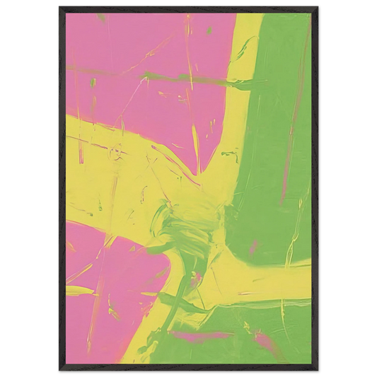 Untitled - 2002 N1 - Michel Majerus Framed Art Print – Black Wooden Frame - Default Title - -Framed Art Print