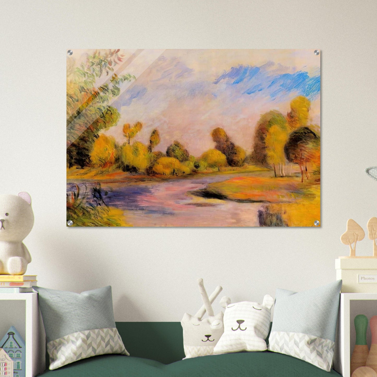 Banks of a River - Pierre-Auguste Renoir Acrylic Print - 70x100 cm / 28x40″ inches | Pierre-Auguste Renoir Wall Art | Pierre-Auguste Renoir Prints