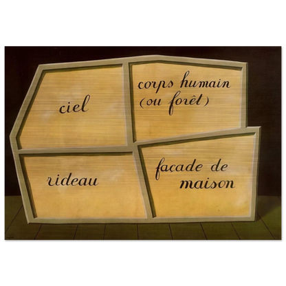 THE EMPTY MASK 1928 - Rene Magritte Brushed Aluminum Print - 70x100 cm / 28x40 inches | Rene Magritte Aluminum Print | Rene Magritte Prints