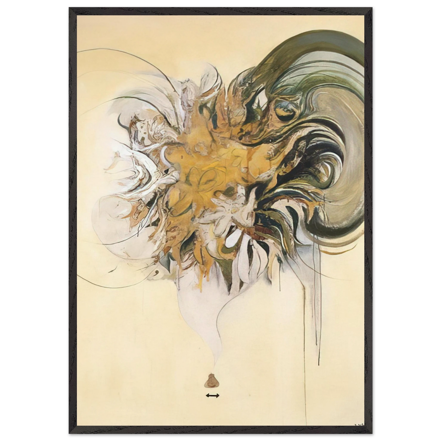 Listening to Nature - 1964 - Brett Whiteley Framed Art Print – Black Wooden Frame - Default Title - -Framed Art Print