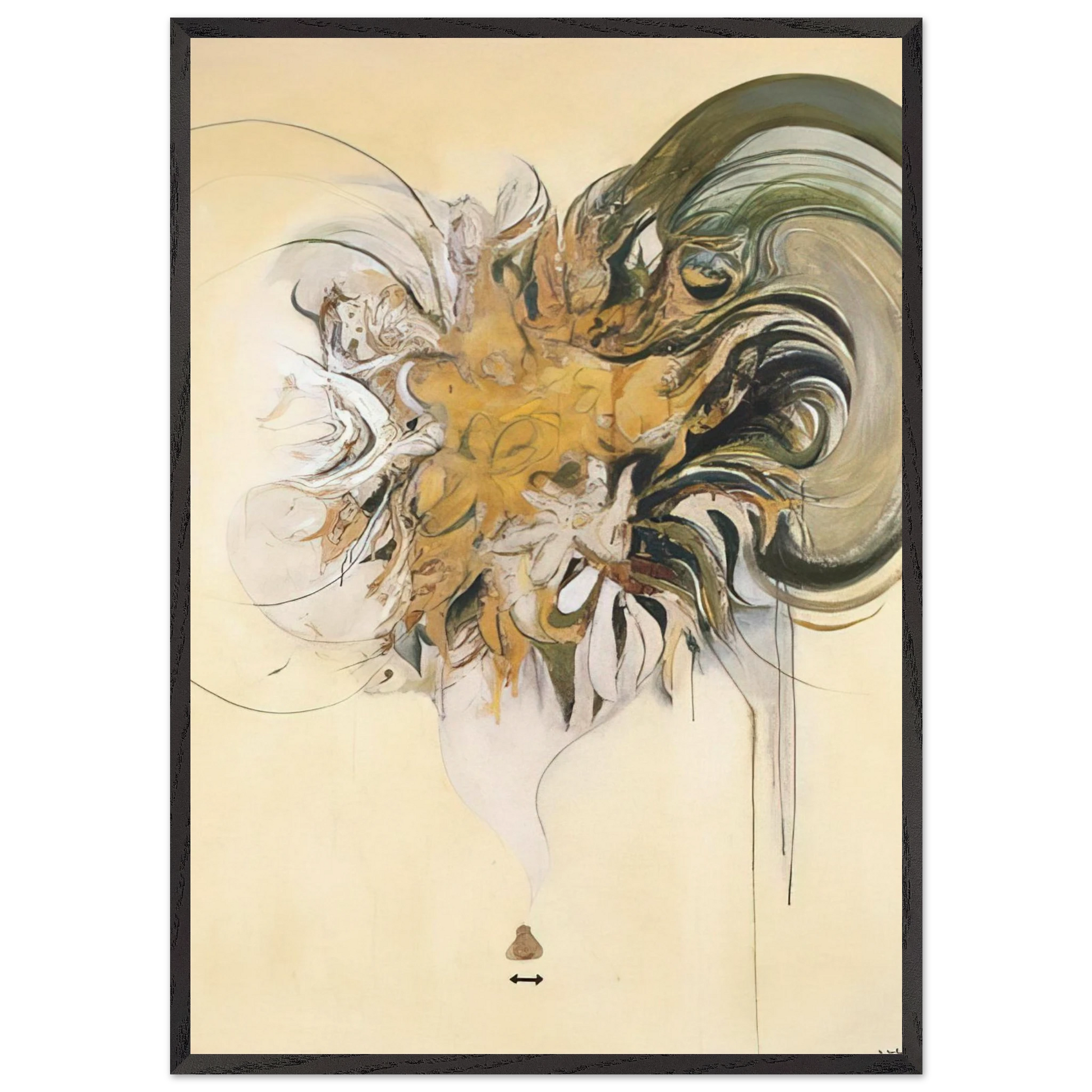 Listening to Nature - 1964 - Brett Whiteley Framed Art Print – Black Wooden Frame - Default Title - -Framed Art Print