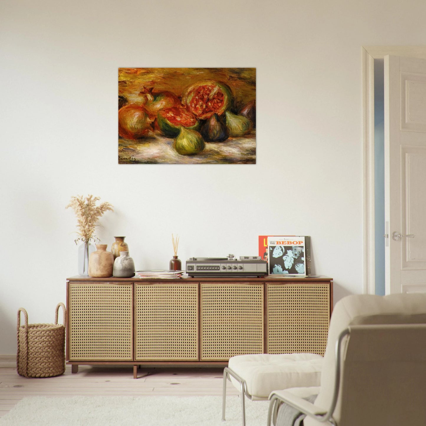 Still Life with Figs - Pierre-Auguste Renoir Brushed Aluminum Print - 70x100 cm / 28x40 inches | Pierre-Auguste Renoir Aluminum Print | Pierre-Auguste Renoir Prints