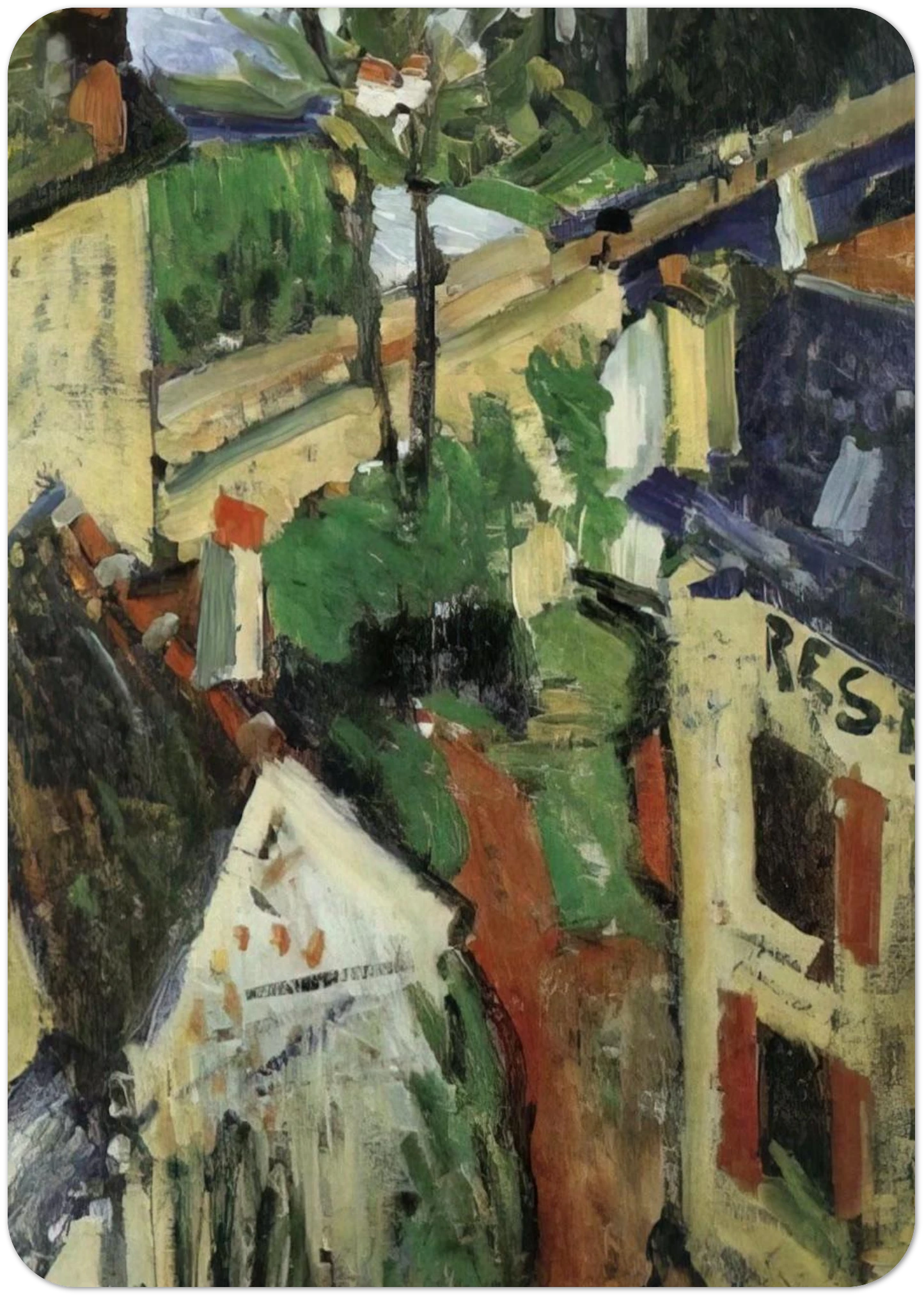 BAKER S HOTEL By Andre Derain Pack of 10 Post Cards | Andre Derain Post Cards | A6 (10.5 x 14.8 cm) - 4.1 x 5.8 inches