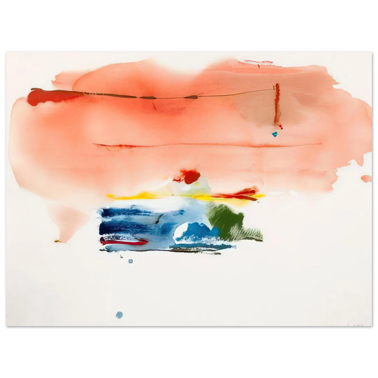 Helen Frankenthaler - Santa Fe II - 1986 Wall art - 30x45 cm / 12x18 inches - Fine Art Poster - -