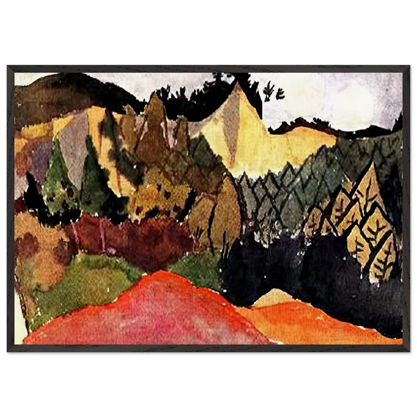 IN THE QUARRY - Paul Klee Framed Art Print – Black Wooden Frame - Default Title - -Framed Art Print