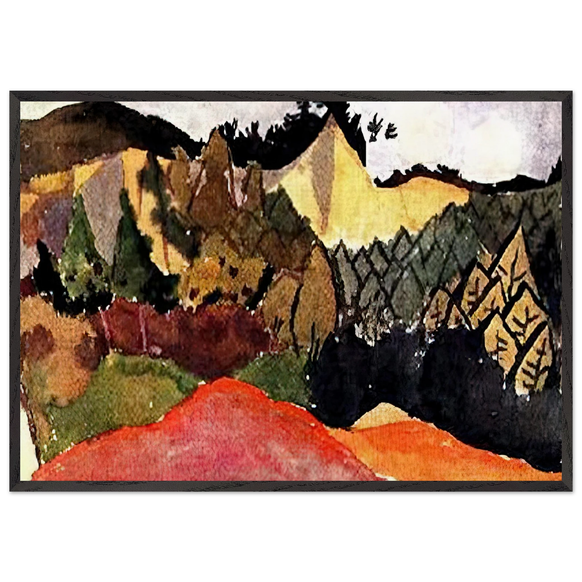 IN THE QUARRY - Paul Klee Framed Art Print – Black Wooden Frame - Default Title - -Framed Art Print