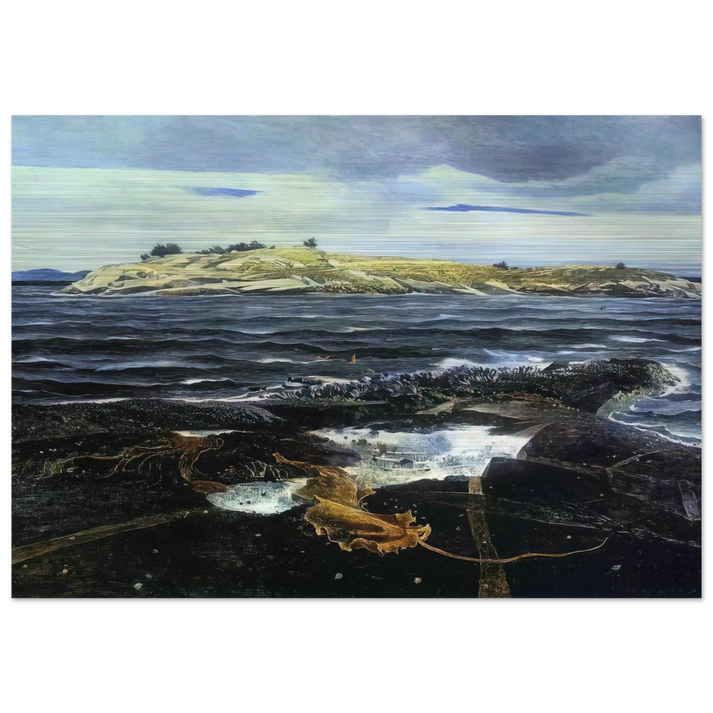 LITTLE CALDWELLS ISLAND - Andrew Wyeth Brushed Aluminum Print - 70x100 cm / 28x40 inches | Andrew Wyeth Aluminum Print | Andrew Wyeth Prints