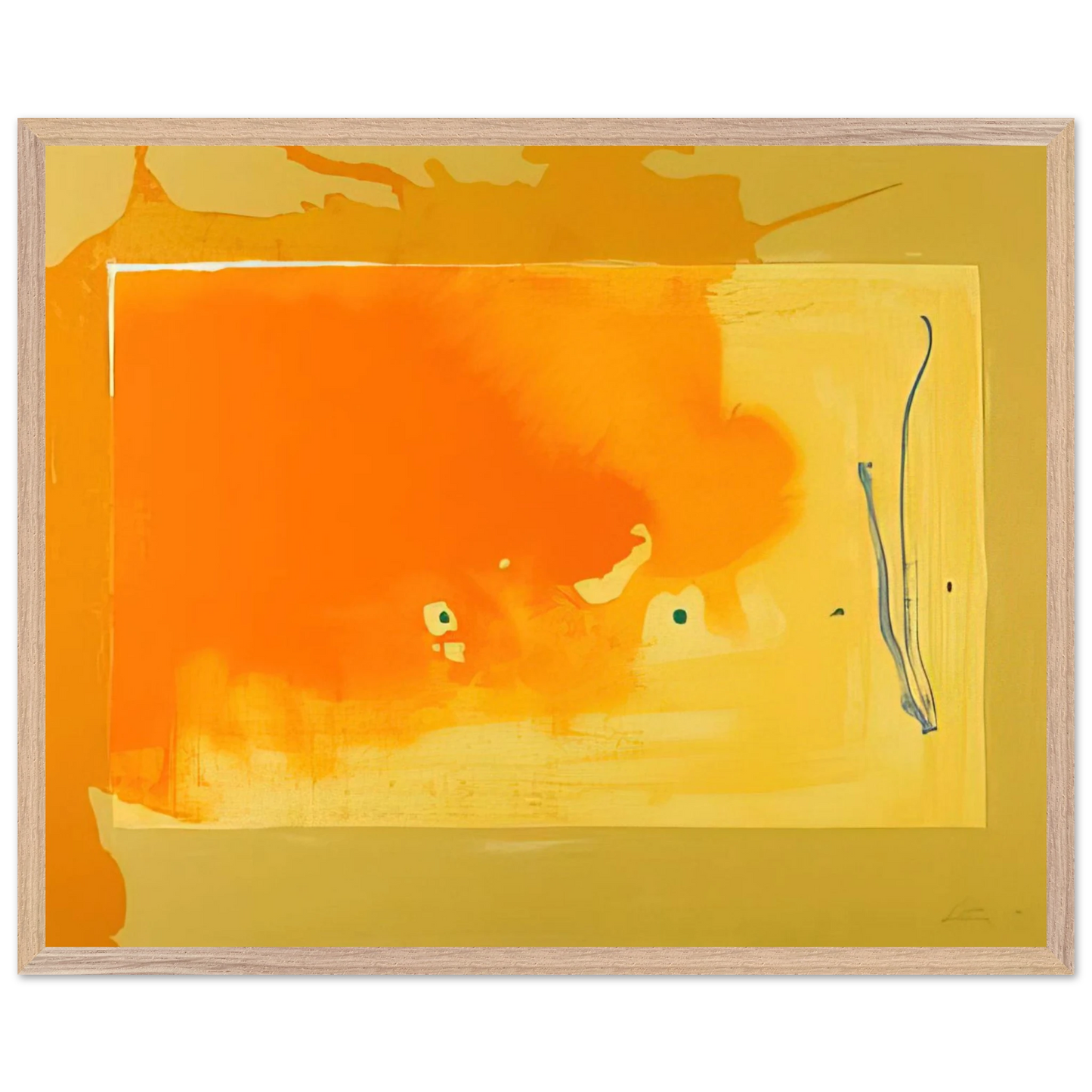 Helen Frankenthaler - Bilbao - 1998 Wall art - 40x50 cm / 16x20 inches - Premium Wooden Framed Poster With Fine Art Paper - Black frame