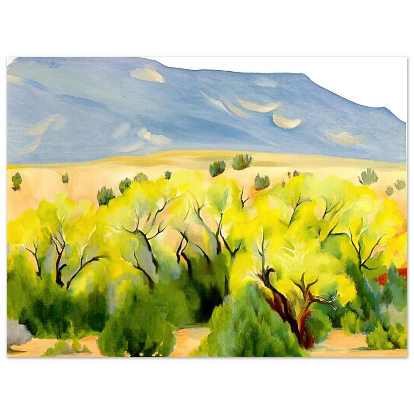Georgia O'Keeffe - Cottonwood III Fine Art Poster - 13x18 cm / 5x7 inches
