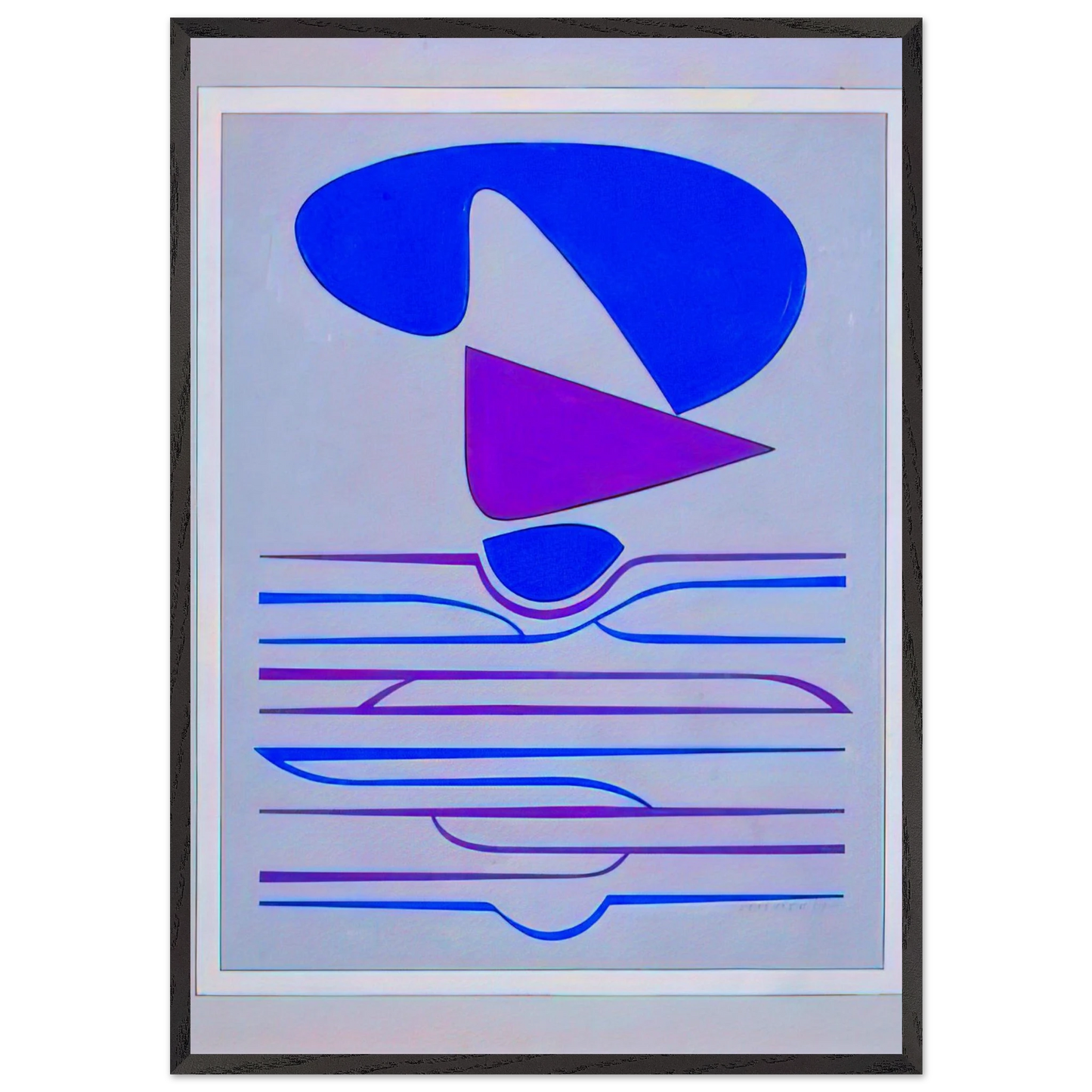 Kateau - 1953 - Victor Vasarely Framed Art Print – Black Wooden Frame - Default Title - -Framed Art Print