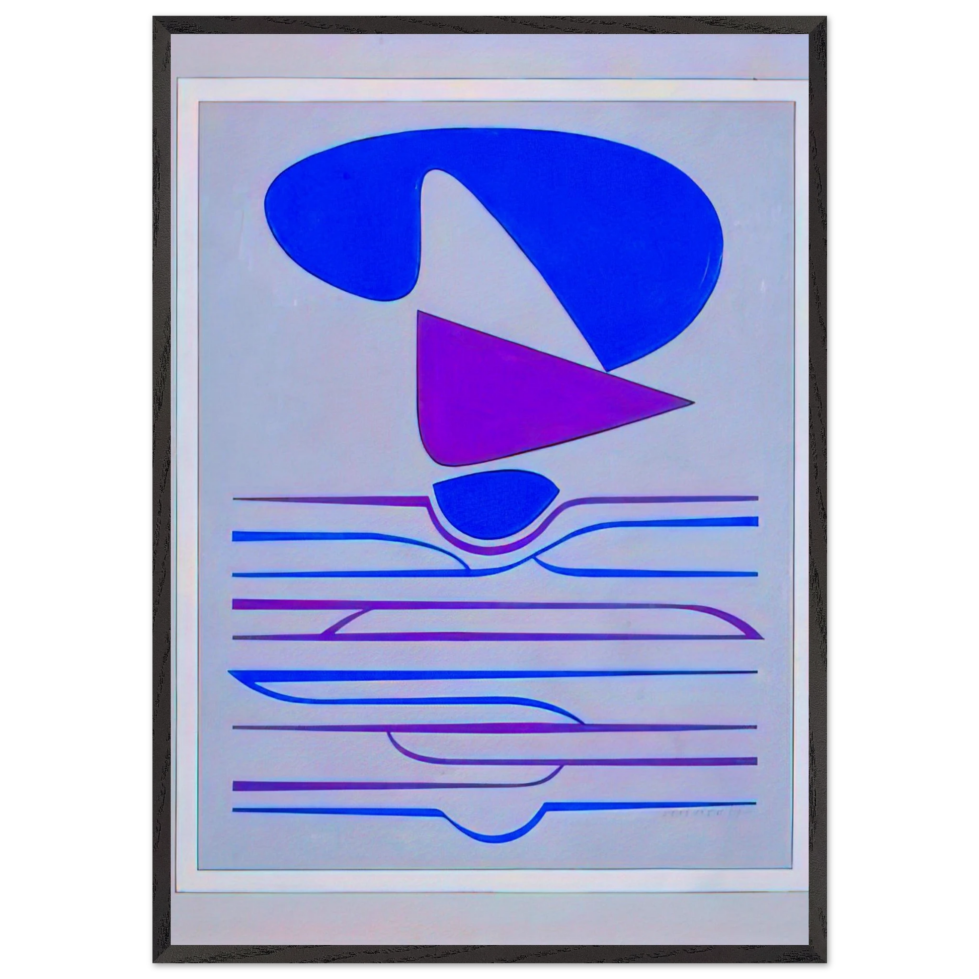 Kateau - 1953 - Victor Vasarely Framed Art Print – Black Wooden Frame - Default Title - -Framed Art Print