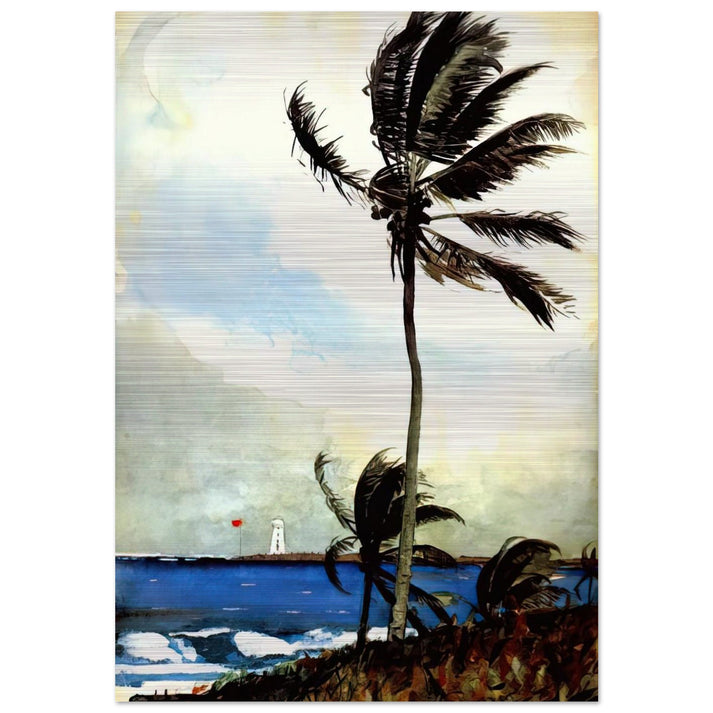 PALM TREE NASSAU - Winslow Homer Brushed Aluminum Print - 70x100 cm / 28x40 inches | Winslow Homer Aluminum Print | Winslow Homer Prints