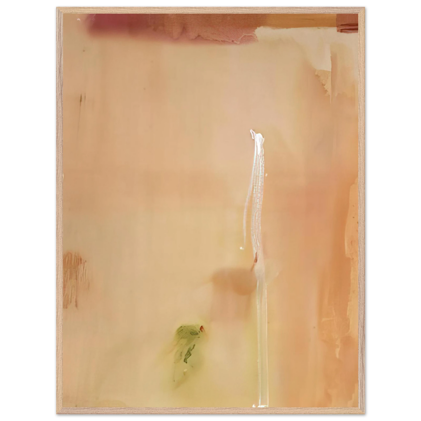 Helen Frankenthaler - Dawn Stroke - 1977 Wall art - 28x43  cm / XL (11x17 inches) - Premium Wooden Framed Poster With Fine Art Paper - White frame