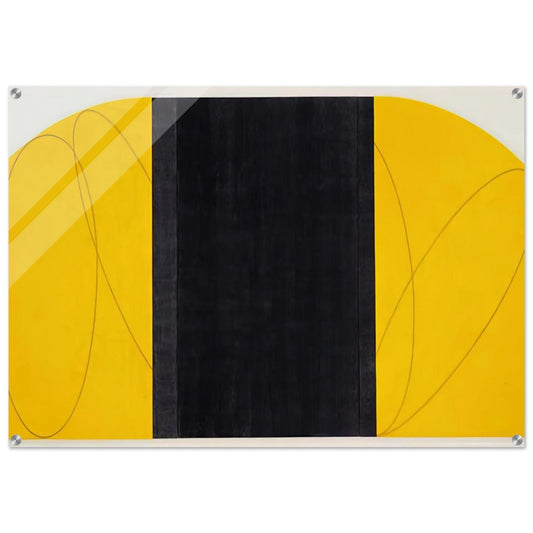 ELLOW BLACK ZONE PAINTING IV 1996 - Robert Mangold Acrylic Print - 70x100 cm / 28x40″ inches