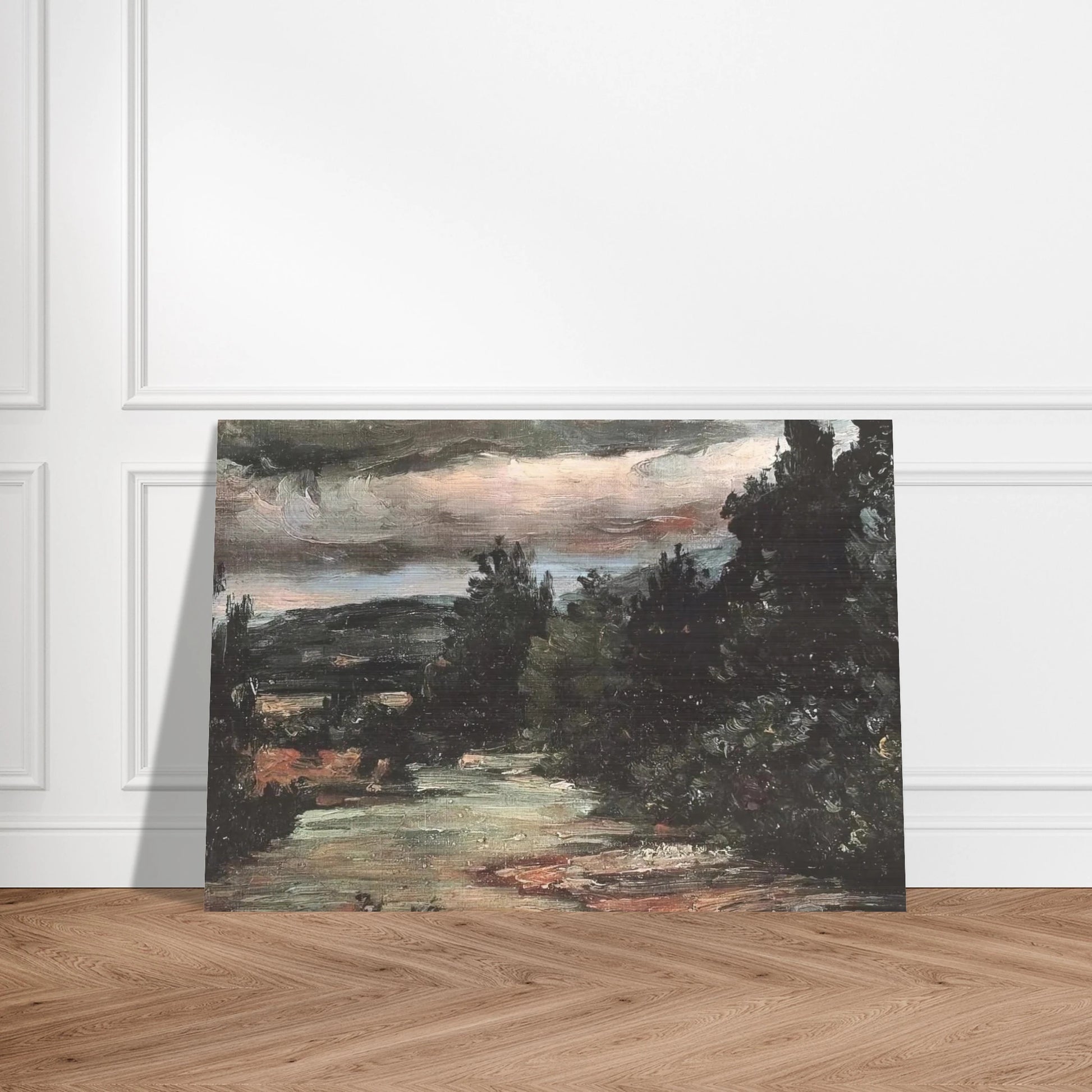 River in the plain - Paul Cézanne Brushed Aluminum Print - 70x100 cm / 28x40 inches | Paul Cézanne Aluminum Print | Paul Cézanne Prints