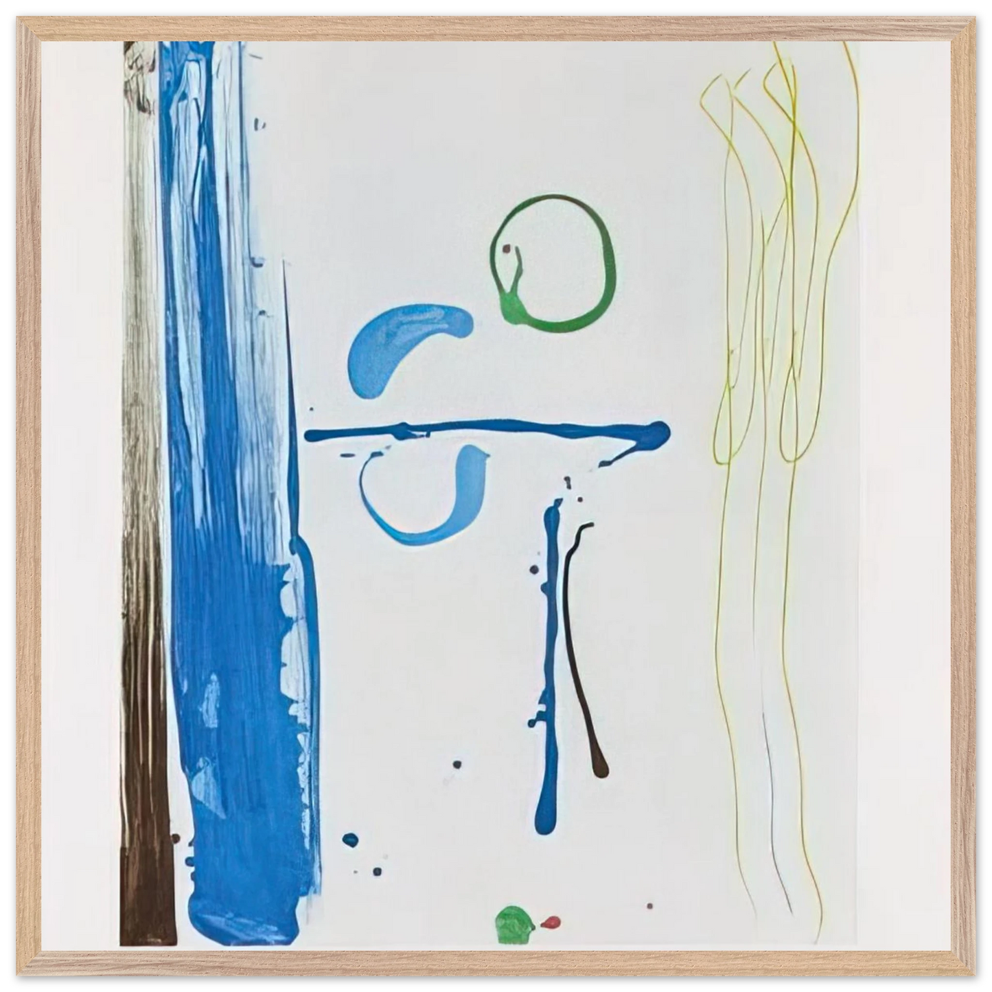 Helen Frankenthaler - Sunshine After Rain - 1987 Wall art - A2 (42 x 59.4  cm) - Premium Wooden Framed Poster With Fine Art Paper - Black frame