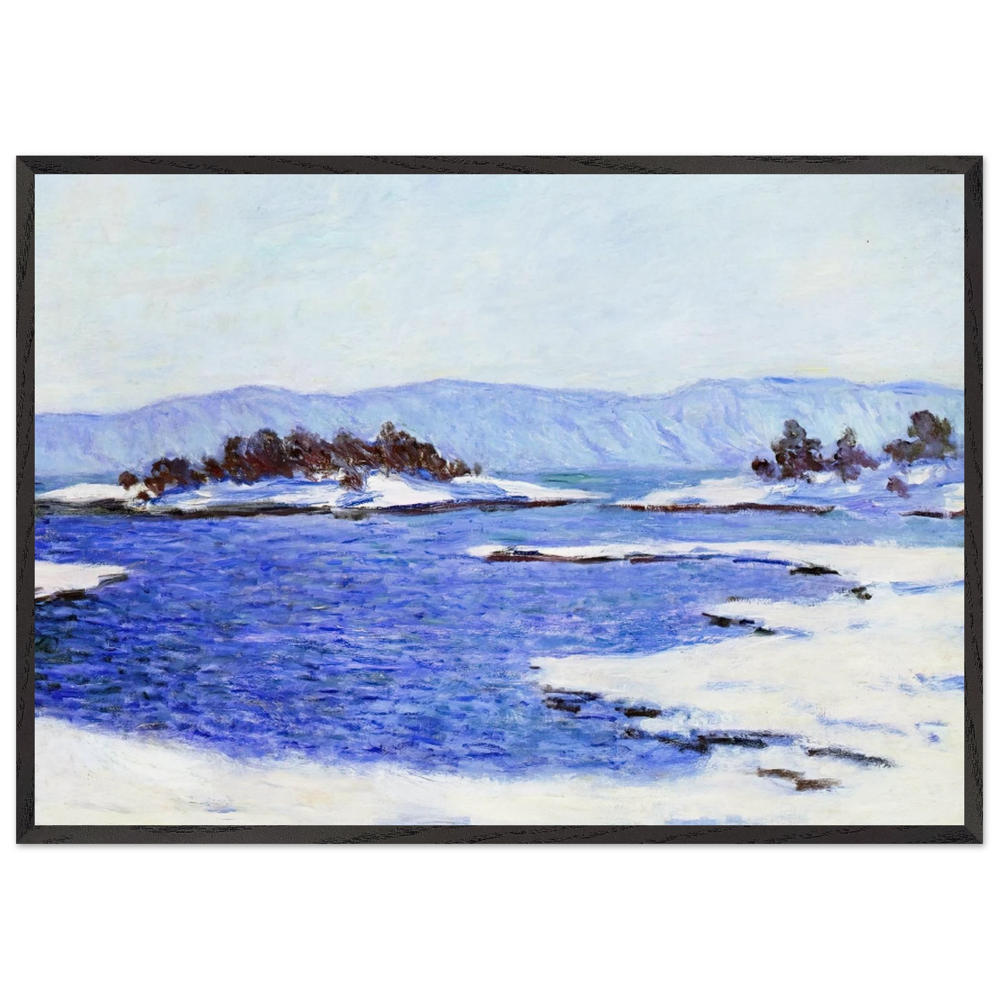 The Banks of the Fjord at Christiania - claude monet Framed Art Print – Black Wooden Frame - Default Title - -Framed Art Print
