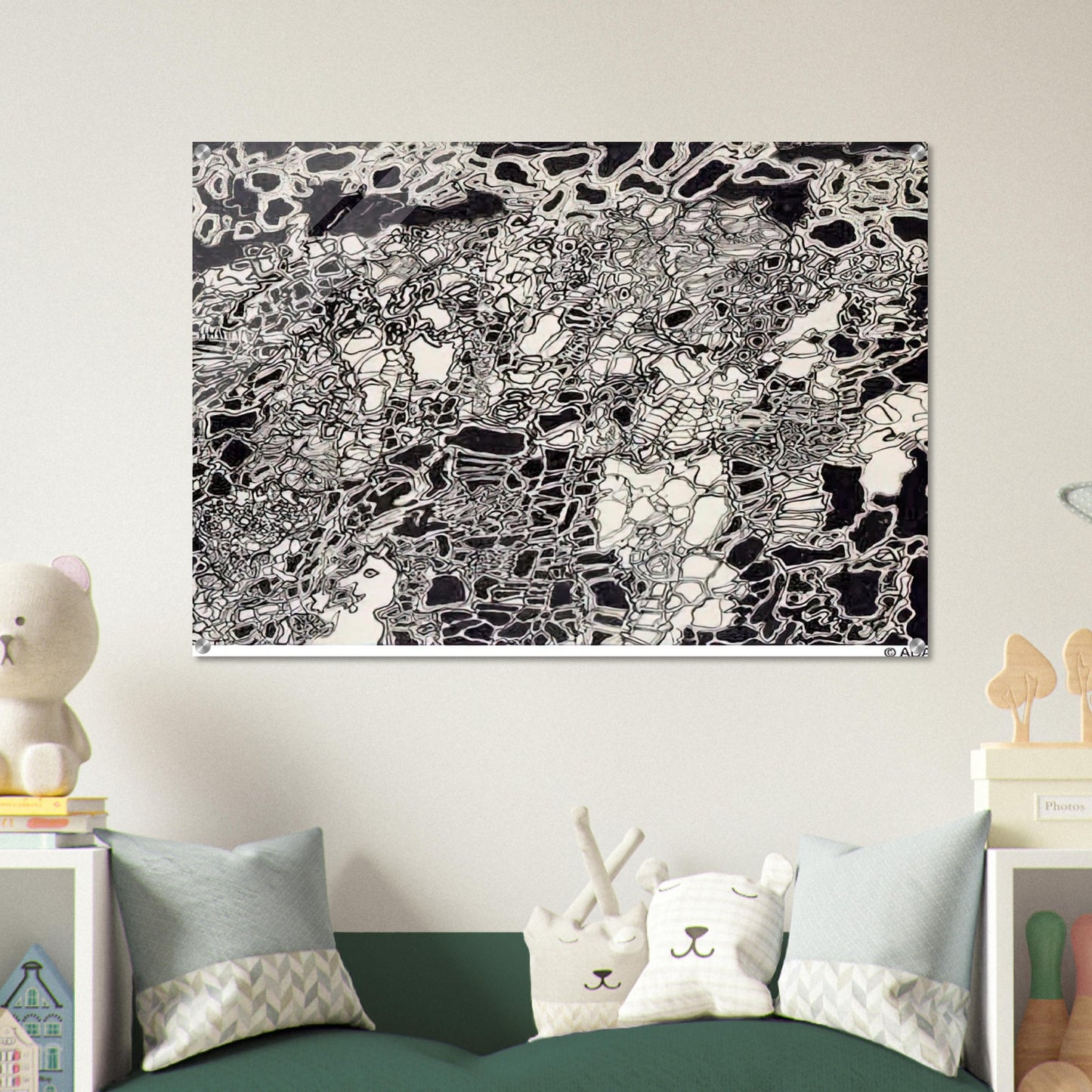 BRIGHT METEOR - Jean Dubuffet Acrylic Print - 70x100 cm / 28x40″ inches | Jean Dubuffet Wall Art | Jean Dubuffet Prints