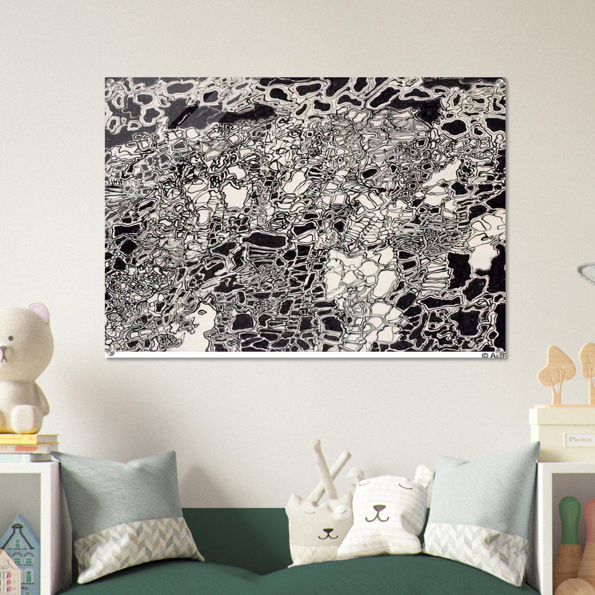 BRIGHT METEOR - Jean Dubuffet Acrylic Print - 70x100 cm / 28x40″ inches | Jean Dubuffet Wall Art | Jean Dubuffet Prints