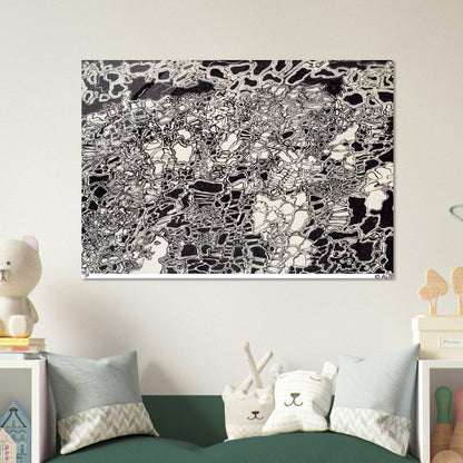 BRIGHT METEOR - Jean Dubuffet Acrylic Print - 70x100 cm / 28x40″ inches | Jean Dubuffet Wall Art | Jean Dubuffet Prints