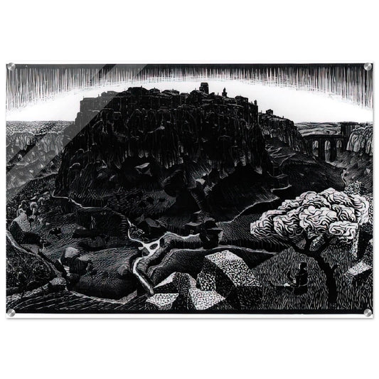 VITORCHIANO NEL CIMINO - MC Escher Acrylic Print - 70x100 cm / 28x40″ inches | Maurits Cornelis Escher Prints