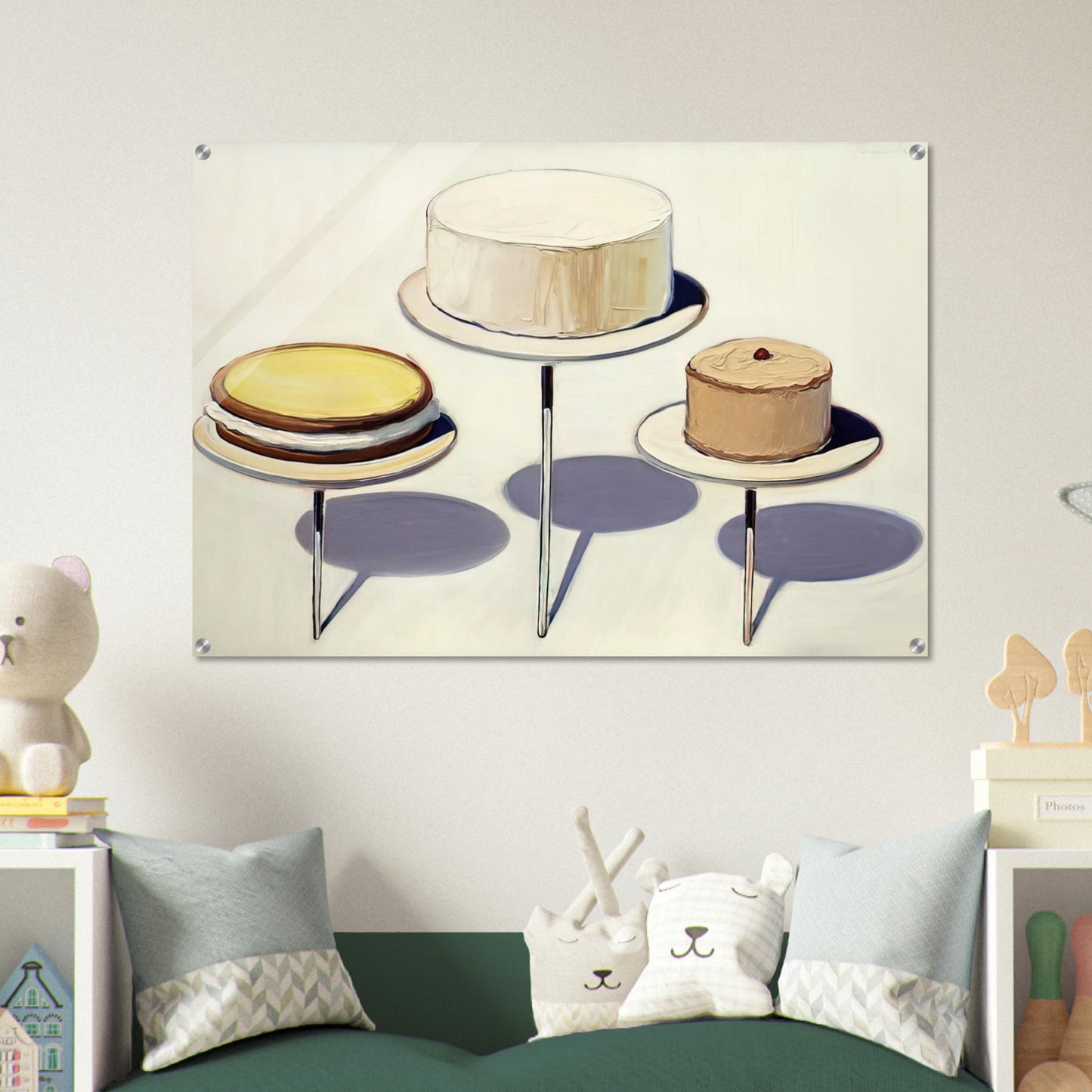Display Cakes - 1963 - Wayne Thiebaud Acrylic Print - 70x100 cm / 28x40″ inches | Wayne Thiebaud Wall Art | Wayne Thiebaud Prints