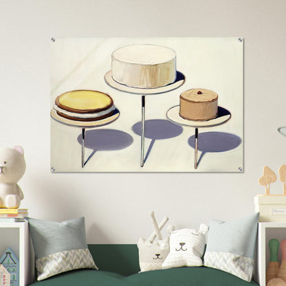 Display Cakes - 1963 - Wayne Thiebaud Acrylic Print - 70x100 cm / 28x40″ inches | Wayne Thiebaud Wall Art | Wayne Thiebaud Prints