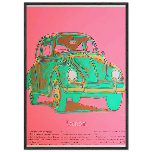 Volkswagen - Andy Warhol Framed Art Print – Black Wooden Frame - Default Title - -Framed Art Print
