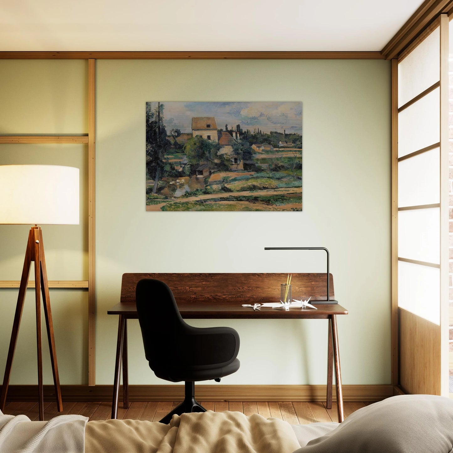 Moulin de la Couleuvre at Pontoise - Paul Cézanne Brushed Aluminum Print - 70x100 cm / 28x40 inches | Paul Cézanne Aluminum Print | Paul Cézanne Prints