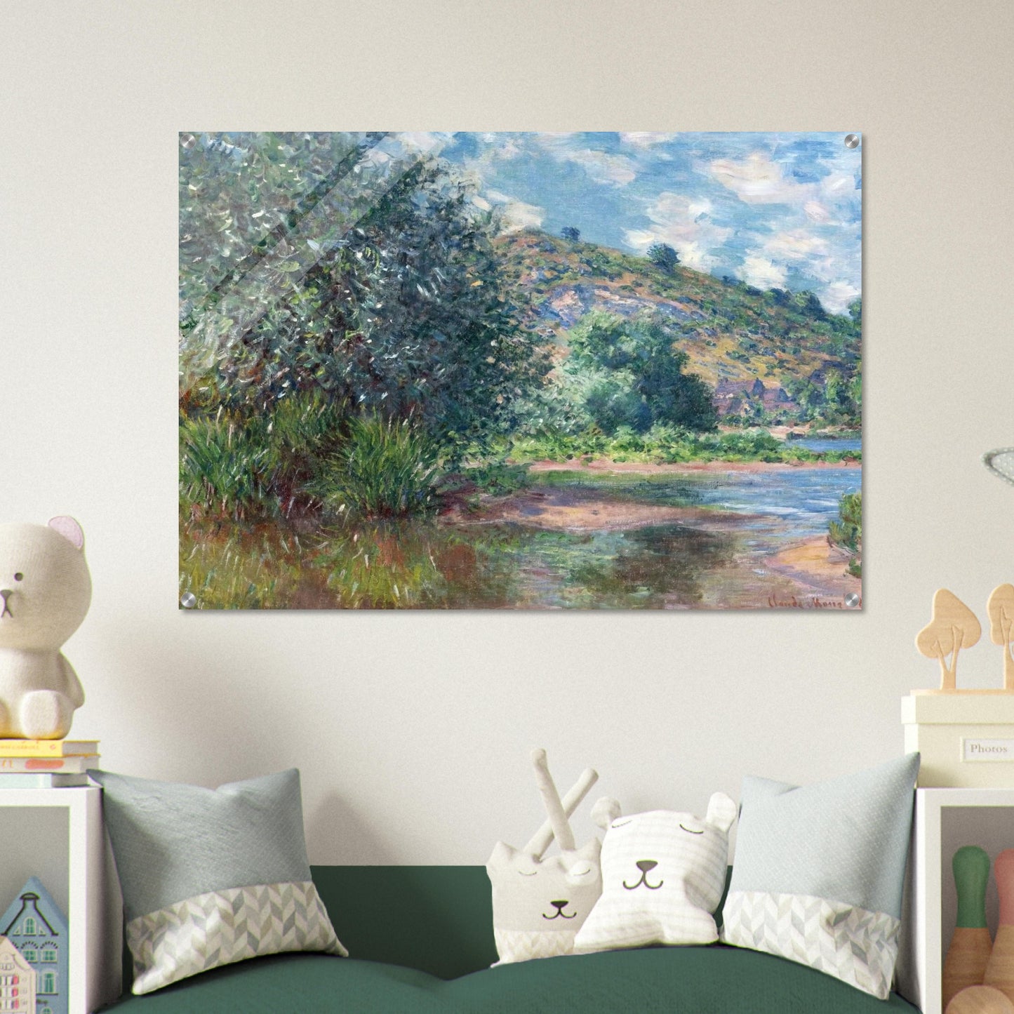 Landscape at Port-Villez - claude monet Acrylic Print - 70x100 cm / 28x40″ inches