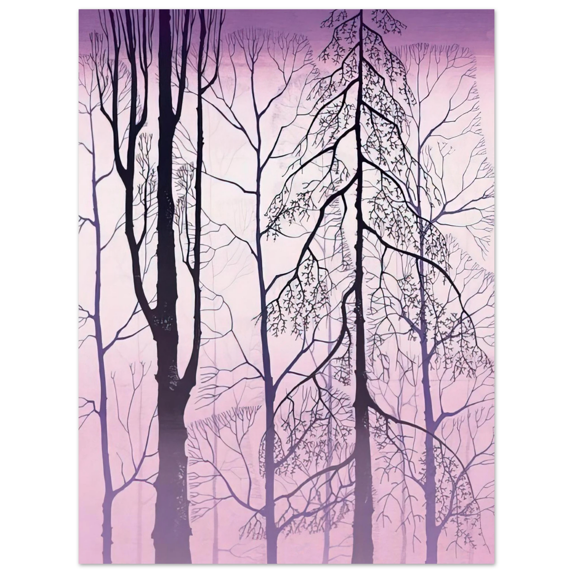 Eyvind Earle - Winter woods Fine Art Poster - Default Title