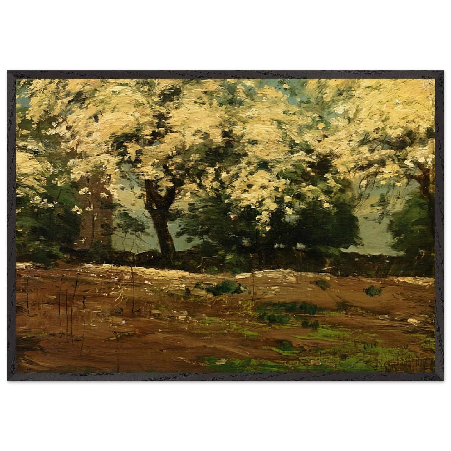 Blossoms - Childe Hassam Framed Art Print – Black Wooden Frame - Default Title - -Framed Art Print