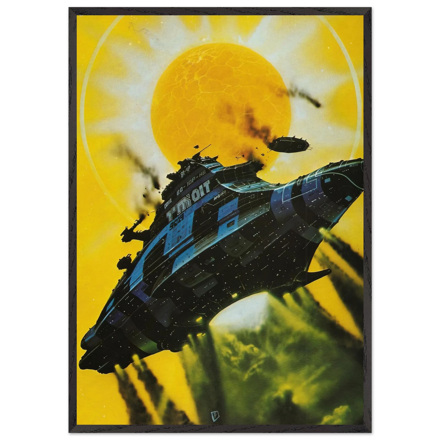 Chris Foss N14 - Chris Foss Framed Art Print – Black Wooden Frame - Default Title - -Framed Art Print