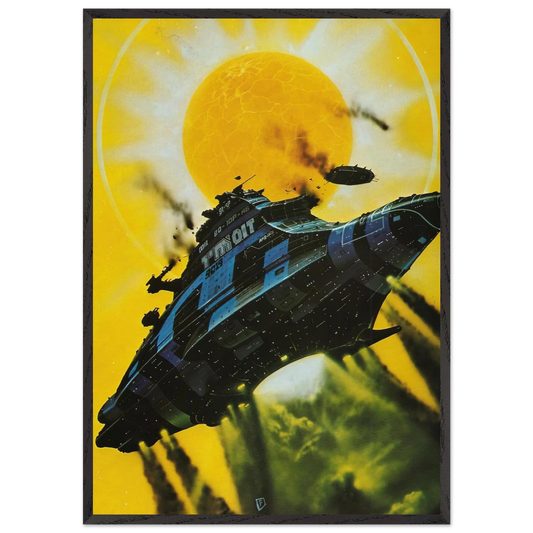Chris Foss N14 - Chris Foss Framed Art Print – Black Wooden Frame - Default Title - -Framed Art Print