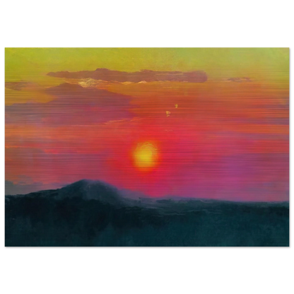 Red sunset - Arkhyp Kuindzhi Brushed Aluminum Print - 70x100 cm / 28x40 inches | Arkhyp Kuindzhi Aluminum Print | Arkhyp Kuindzhi Prints