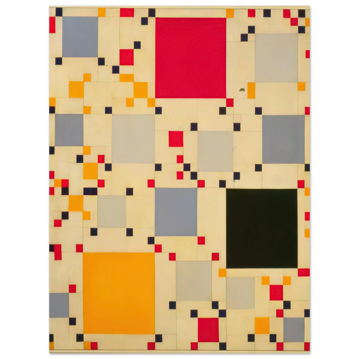 Leon Polk Smith - Homage to Victory Boogie-Woogie #1 - 1946  75x100 cm / 30x40inches Fine Art Poster