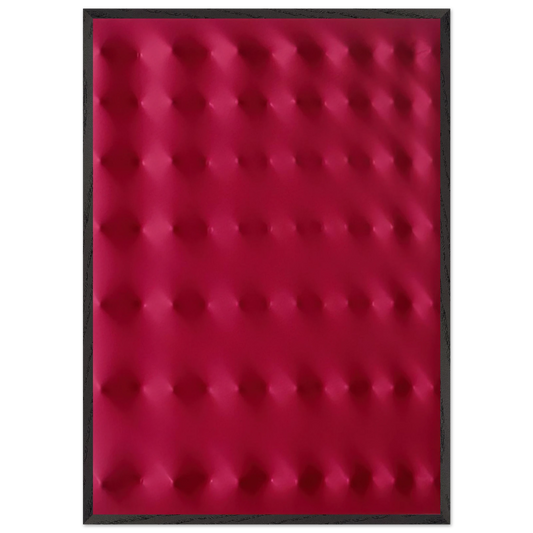 Superficie rossa - 2006 - Enrico Castellani Framed Art Print – Black Wooden Frame - Default Title - -Framed Art Print