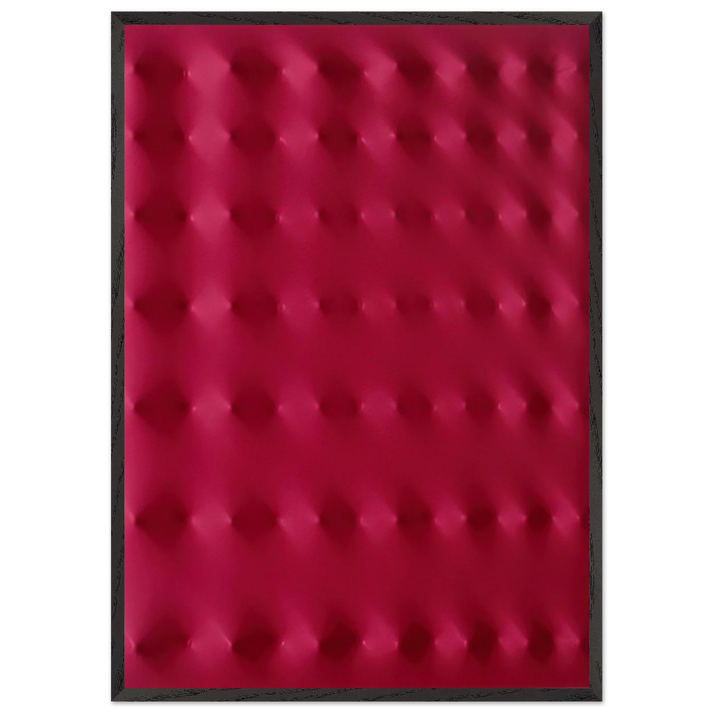 Superficie rossa - 2006 - Enrico Castellani 70x100 cm / 28x40 inches Framed Art Print – Black Wooden Frame